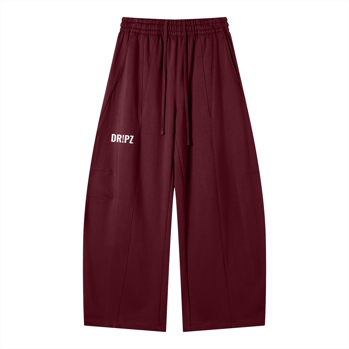 Dr!pz™ White Heavyweight Wide-Leg Trackies