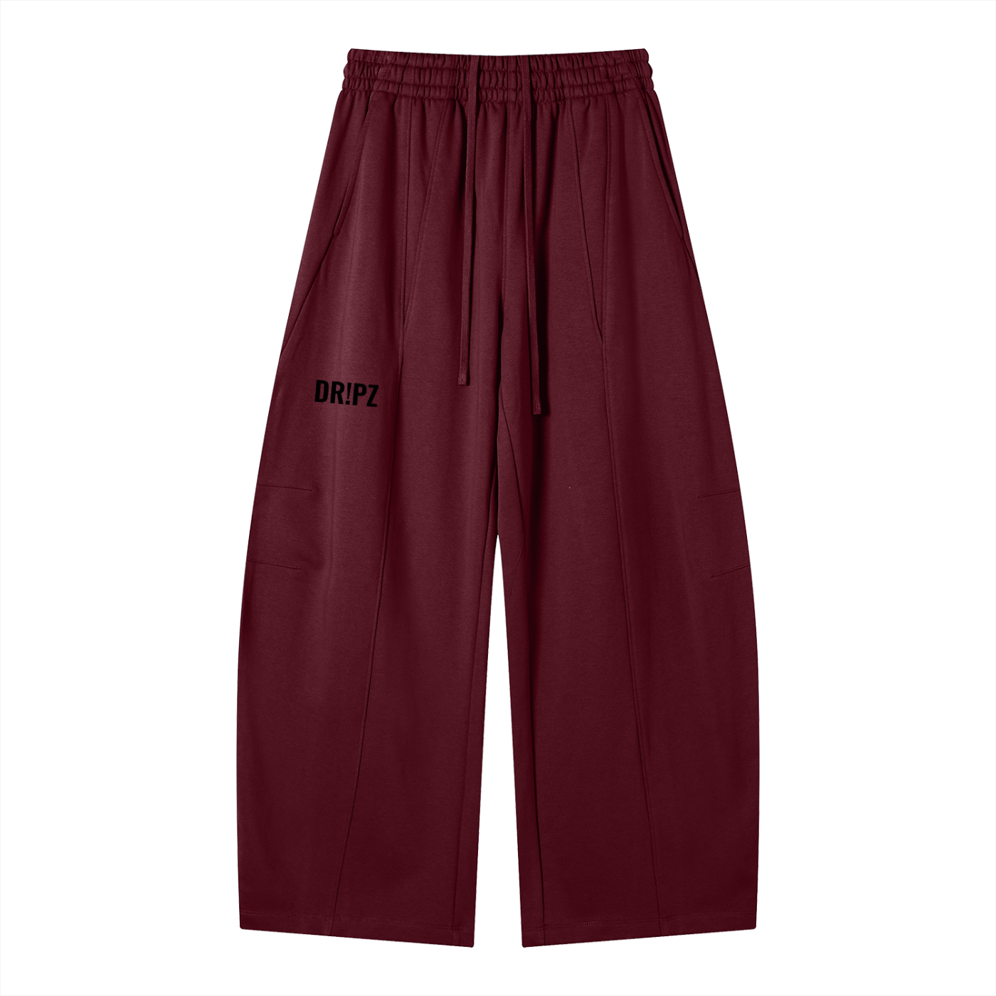 Dr!pz™ Black Heavyweight Wide-Leg Trackies